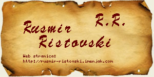 Rusmir Ristovski vizit kartica